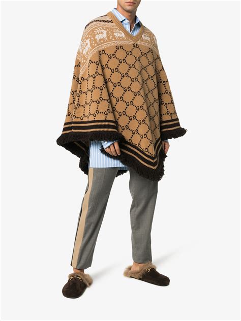 gucci poncho mayweather|Designer Luxury Ponchos & Capes for Women.